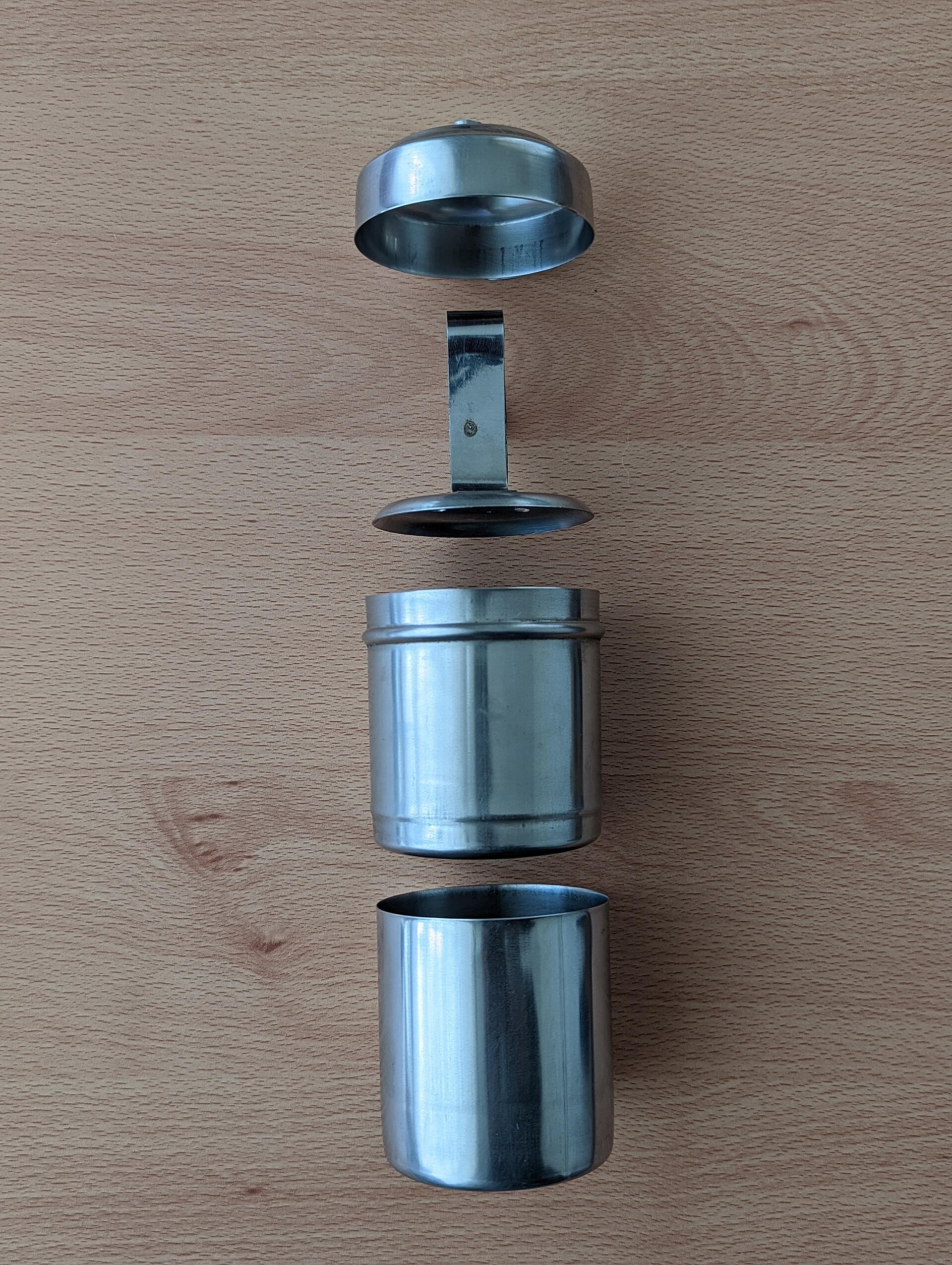 Indian stainless steel coffee filter (parts)